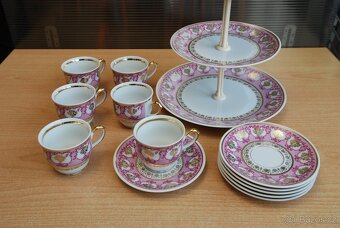 Kávový / čajový servis + 3. patrový talíř - 2