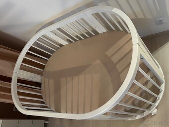 Designová rostoucí postýlka 7v1 - Mimiko Round White - 2