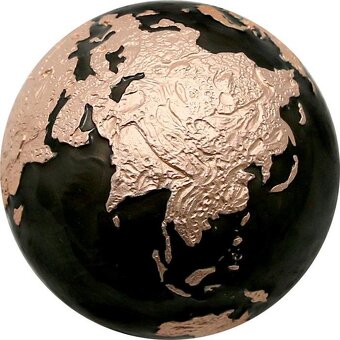 Vzácná Stříbrná mince 3 Oz The Dark Marble - planeta Země - 2