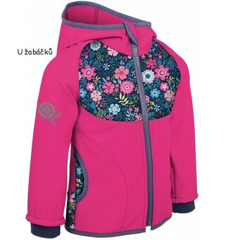 ♥ Dívčí SOFTSHELLOVÁ BUNDA UNUO s fleecem vel. 122/128 ♥ - 2