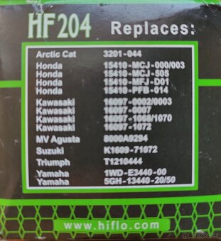 HIFLO FILTRO olejový filtr HF204 - 2