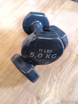 Posilovací fitness činky DOMYOS 2 × 5 kg - 2