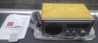 NOVÉ Retro rádio SANGEAN - dřevěné, FM/AM tuner - 2