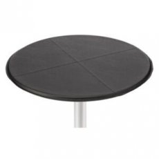 Barový stolek, stůl, černý, ekokůže, 66x91x60cm - 2