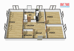 Prodej bytu 3+1, 68 m², Vodňany, ul. Míru - 2