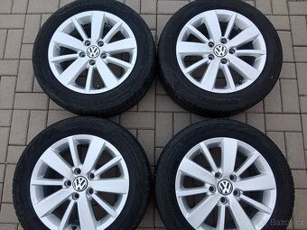 alu kola 5x112 r16 VW Golf 5,6 a letní pneu 205/55/16 - 2