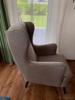 Prodám křeslo/ušák - hnědá barva - 2