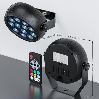 4xRtktoup RGB dobíjecí LED par Light, 12+LED Aga 48led - 2