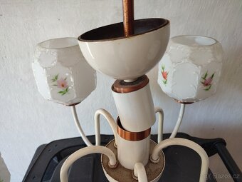 Retro lustr starý lustr pěkný stav jen prach - 2