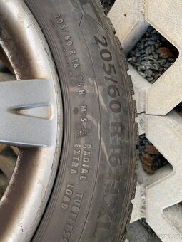 Alu kola 16” 5x112 Škoda a zimní pneu 205/60/R16 - 2