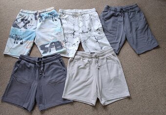 Kraťasy bavlněné chlapecké, tričko dlouhý rukáv 170 H&M - 2