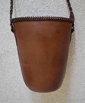 Luxusní kožená italská kabelka / bucket bag - NOVÁ - 2