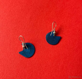 Smaltové barevné náušnice kočky, nové, sleva. - 2