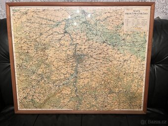 Staré mapy - zarámované - 2