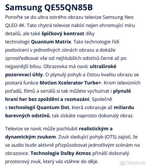 Televize samsung QE55QN85B - 2