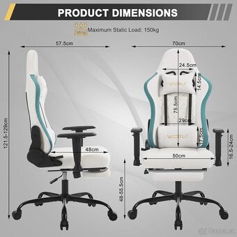 Herní masážní židle WOLTU - 2