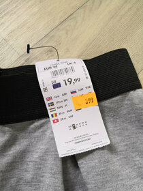 šedá sukeň s černým pasem XS - 2