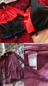 Sportovní oblečení (legíny, bunda na zip, halenka) s-m - 2