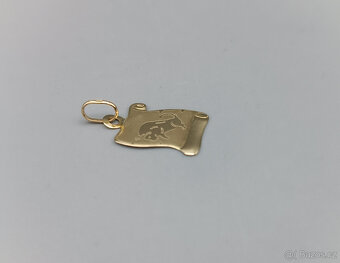 Zlatý přívěsek Býk 0,60g, 14 kt, 585/1000 - 2