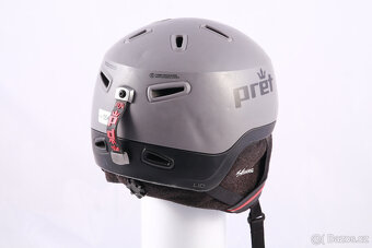 Použita lyžařská/snowboardová helma PRET LID šedá/červená - 2