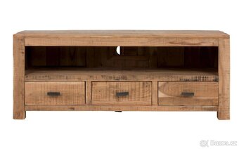 TV stolek z masivu, nízká komoda, palisandr - 2