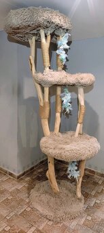 Kočičí strom škrabadlo odpočívadlo pro kočky top masiv dub - 2