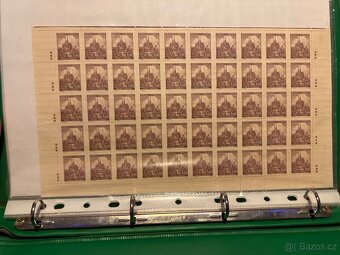 Komplet archu Novinové plus lipové listí a vzácnost města - 2