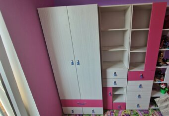 Stůl a skříně KOMI dívčí pokoj - 2