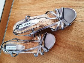 Elegantní zlaté korkové dámské sandály vel 40 - 2