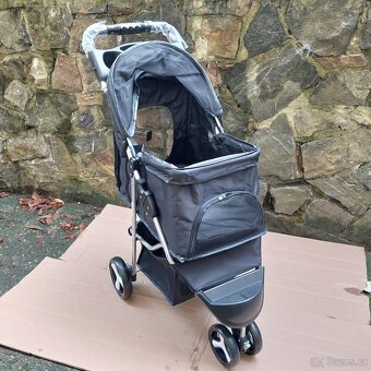 Kočárek pro přepravu domácích mazlíčků - tříkolový - nové - 2