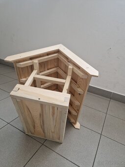 Dřevěné krmítko pro ptáky - ruční výroba - 2