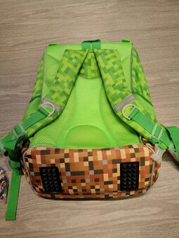 Školni batoh aktovka PIXIE CREW  Minecraft zeleno-hnědá - 2