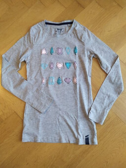 ŠEDÉ TRIKO S DLOUHÝM RUKÁVEM , vel. 152 - 2