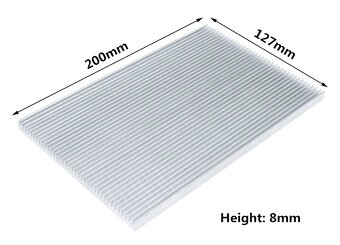 Hliníkový chladič 200x127x8mm - 2