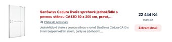 Zalamovací skleněné sprchové dveře SanSwiss - 2