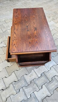 Dřevěný TV stolek + skříňka - 2