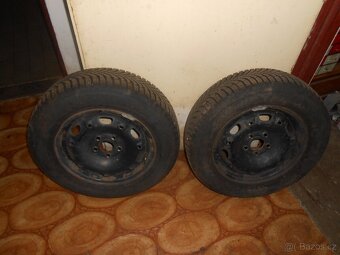 prodam zimni kola plech ,5x100 , 175/75/R14 , hankook - 2