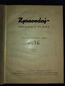 Prodám Zpravodaj Baťa r. 1936 - nejvyšší nabídce - 2