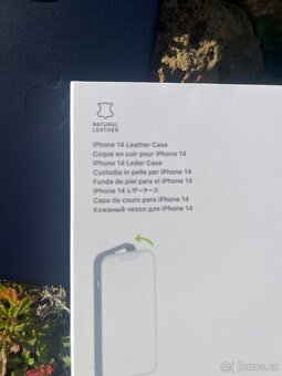Kryt Apple iPhone 14 - originál Pravá kůže - Tmavě modré - 2