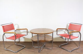 křesla H-80 + stolek,Jindřich Halabala - 2