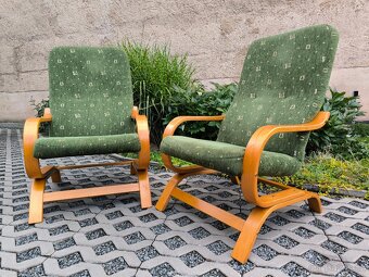 Moderní čalouněná pohupovací křesla - 2 kusy - 2