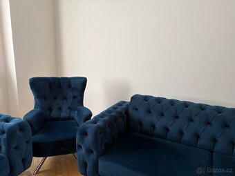 Rozkládací sedačka s křeslem. - 2