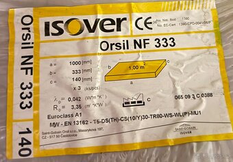 Isover orsil NF 333 140 mm fasádní minerální vata 176 m2 - 2