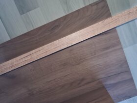 Nástěnná police top stav, dekor dřevo tmavě hnědé - 2