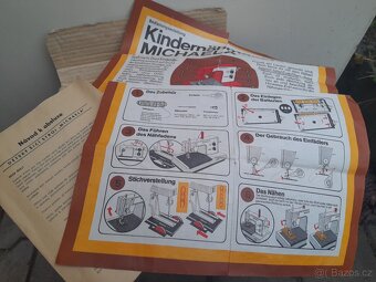 Starý šicí stroj Piko s krabicí a návodem - 2