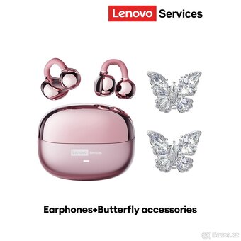 Módní sluchátka Lenovo s mašlí. - 2