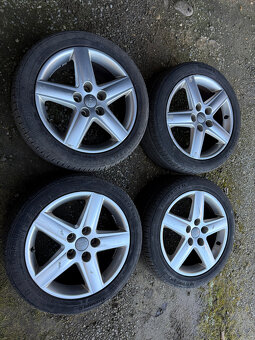 SADA ALU KOL 5x112 R17 ET45, LETNÍ PNEU BARUM - 2