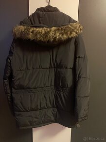 PÁNSKÁ ZIMNÍ ZNAČKOVÁ DELŠÍ BUNDA /3/4 kabát/S KAPUCÍ - 2