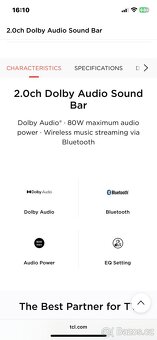 TCL 2.0ch Dolby Audio Sound Bar - 2