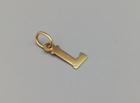 Zlatý přívěsek písmeno "L" 0,60g, 14 kt, 585/1000 - 2